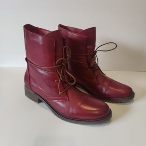 Tamaris Red Ankle Boots